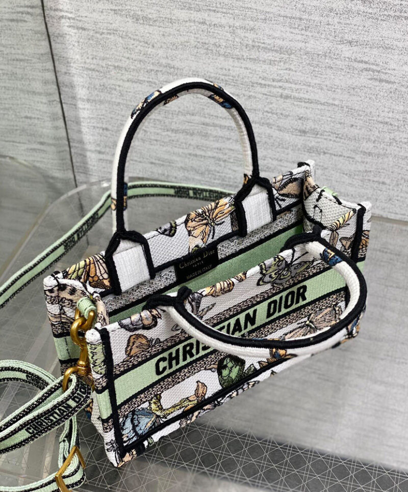 Christian Dior Mini Dior Book Tote With Strap